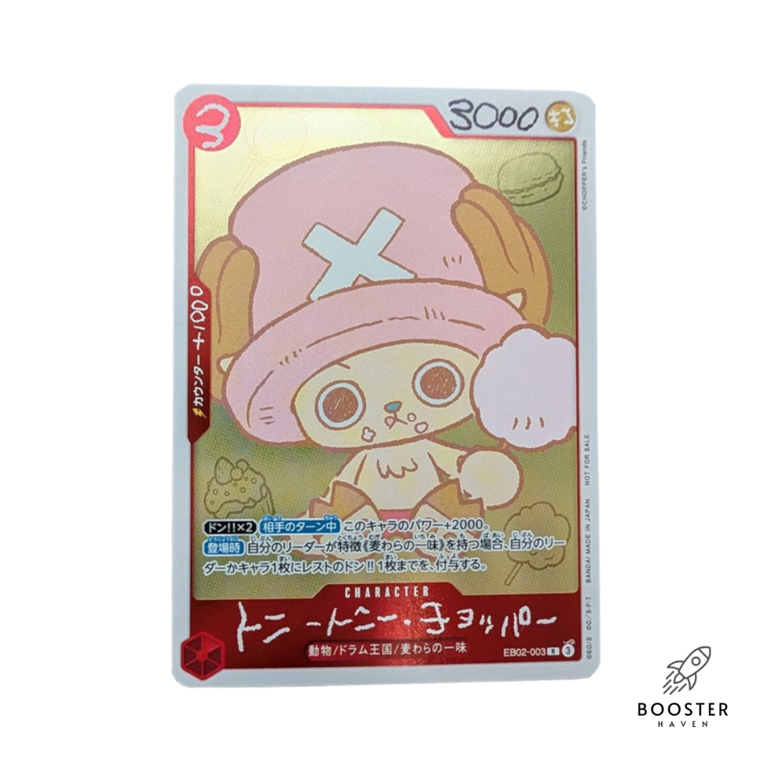 One Piece EB02-003 Tony Tony Chopper promo card artwork close up